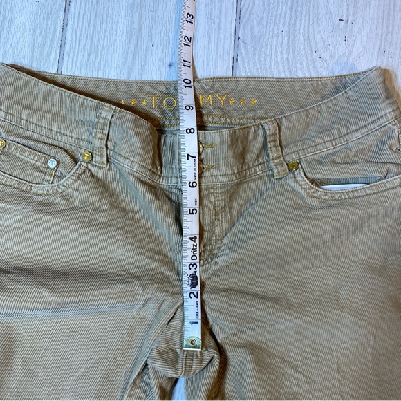 Tommy Hilfiger Low Rise Bootcut Brown Beige Courdory Pants Size 9 - Picture 7 of 11